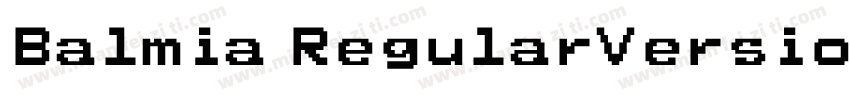 Balmia RegularVersio字体转换
